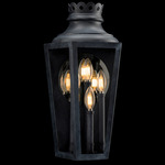 Betony Outdoor Wall Light - Weathered Zinc / Clear