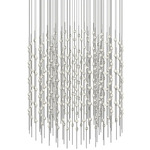 Constellation Centaurus Cylinder Chandelier - Satin Nickel / Clear