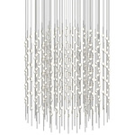 Constellation Centaurus Cylinder Chandelier - Satin Nickel / White
