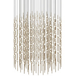 Constellation Centaurus Cylinder Chandelier - Satin Brass / White