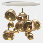 Melt Mega Multi Light Pendant - Gold / Bronze