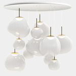 Melt Mega Multi Light Pendant - Gold / Opal / Gold