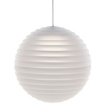Press Sphere Pendant - White / Frosted