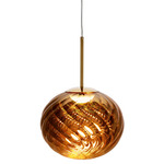 Whirl Pendant - Gold / Gold Whirl