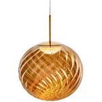 Whirl Pendant - Gold / Gold Whirl