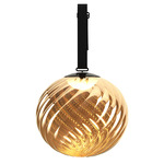 Whirl Portable Floor / Hanging Lamp - Black / Gold Whirl