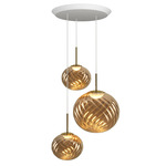 Whirl Multi Light Pendant - Gold / Gold Whirl