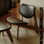 Slab Lounge Chair - Natural / Choko Leather