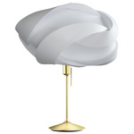 Ribbon Table Lamp - Brushed Brass / White