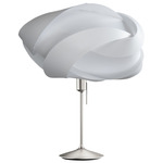 Ribbon Table Lamp - Brushed Steel / White