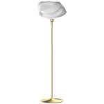 Ribbon Floor Lamp - Brushed Brass / White