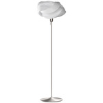 Ribbon Floor Lamp - Brushed Steel / White
