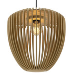 Clava Pendant - Black / Natural Oak