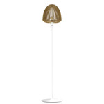 Clava Floor Lamp - White / Natural Oak