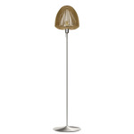 Clava Floor Lamp - Brushed Steel / Natural Oak