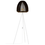 Clava Tripod Floor Lamp - White / Dark Oak