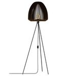 Clava Tripod Floor Lamp - Black / Dark Oak