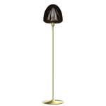 Clava Floor Lamp - Brushed Brass / Dark Oak