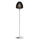 Clava Floor Lamp - Brushed Steel / Dark Oak