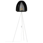 Clava Tripod Floor Lamp - White / Black Oak