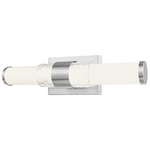 Egon Bathroom Vanity Light - Brushed Nickel / Matte Opal