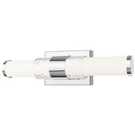 Egon Bathroom Vanity Light - Chrome / Matte Opal
