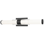 Egon Bathroom Vanity Light - Matte Black / Matte Opal