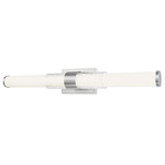 Egon Bathroom Vanity Light - Brushed Nickel / Matte Opal