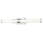 Egon Bathroom Vanity Light - Chrome / Matte Opal