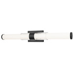 Egon Bathroom Vanity Light - Matte Black / Matte Opal