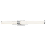 Egon Bathroom Vanity Light - Brushed Nickel / Matte Opal