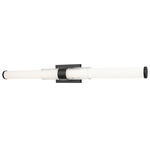 Egon Bathroom Vanity Light - Matte Black / Matte Opal