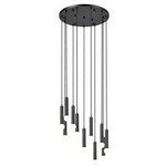 Stari Round Multi-Light Chandelier - Matte Black