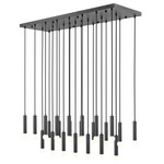 Stari Triple Linear Multi-Light Chandelier - Matte Black