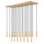 Stari Triple Linear Multi-Light Chandelier - Modern Gold
