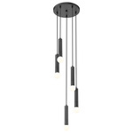 Stari Round Multi-Light Chandelier - Matte Black