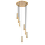 Stari Round Multi-Light Chandelier - Modern Gold