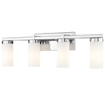 Danica Bathroom Vanity Light - Chrome / White