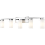 Danica Bathroom Vanity Light - Chrome / White