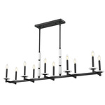 Kaden Linear Chandelier - Matte Black / Alabaster Kaden Linear Chandelier - Matte Black / Alabaster