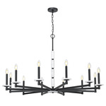 Kaden Chandelier - Matte Black / Alabaster