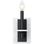 Kaden Wall Sconce - Matte Black / Alabaster