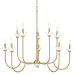Allistair Chandelier - Modern Gold / Clear Ribbed