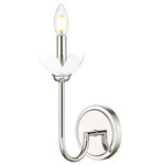 Allistair Wall Sconce - Polished Nickel / Frost