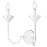 Allistair Wall Sconce - Textured White / Frost