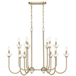 Allistair Linear Chandelier - Modern Gold / Clear Ribbed Allistair Linear Chandelier - Modern Gold / Clear Ribbed