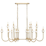 Allistair Linear Chandelier - Modern Gold / Clear Ribbed Allistair Linear Chandelier - Modern Gold / Clear Ribbed