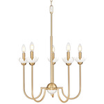 Allistair Chandelier - Modern Gold / Clear Ribbed
