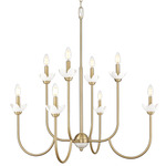 Allistair Chandelier - Modern Gold / Clear Ribbed