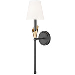 Claudelle Wall Light - Black / Gold / White
